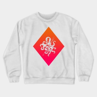 Pink and Orange Diamond Octopus Crewneck Sweatshirt